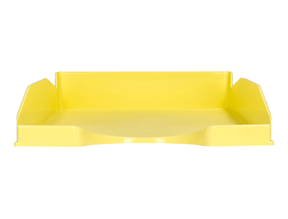 BANDEJA SOBREMESA PLASTICO Q-CONNECT AMARILLO PASTEL OPACO 240X70X340MM
