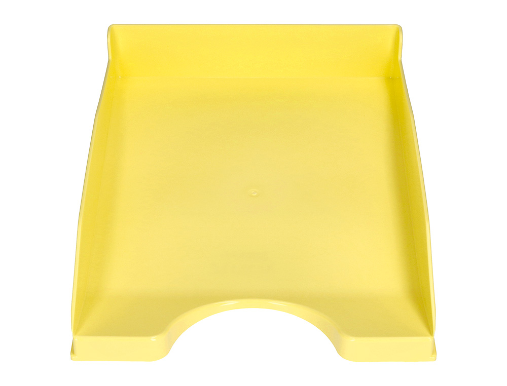 BANDEJA SOBREMESA PLASTICO Q-CONNECT AMARILLO PASTEL OPACO 240X70X340MM