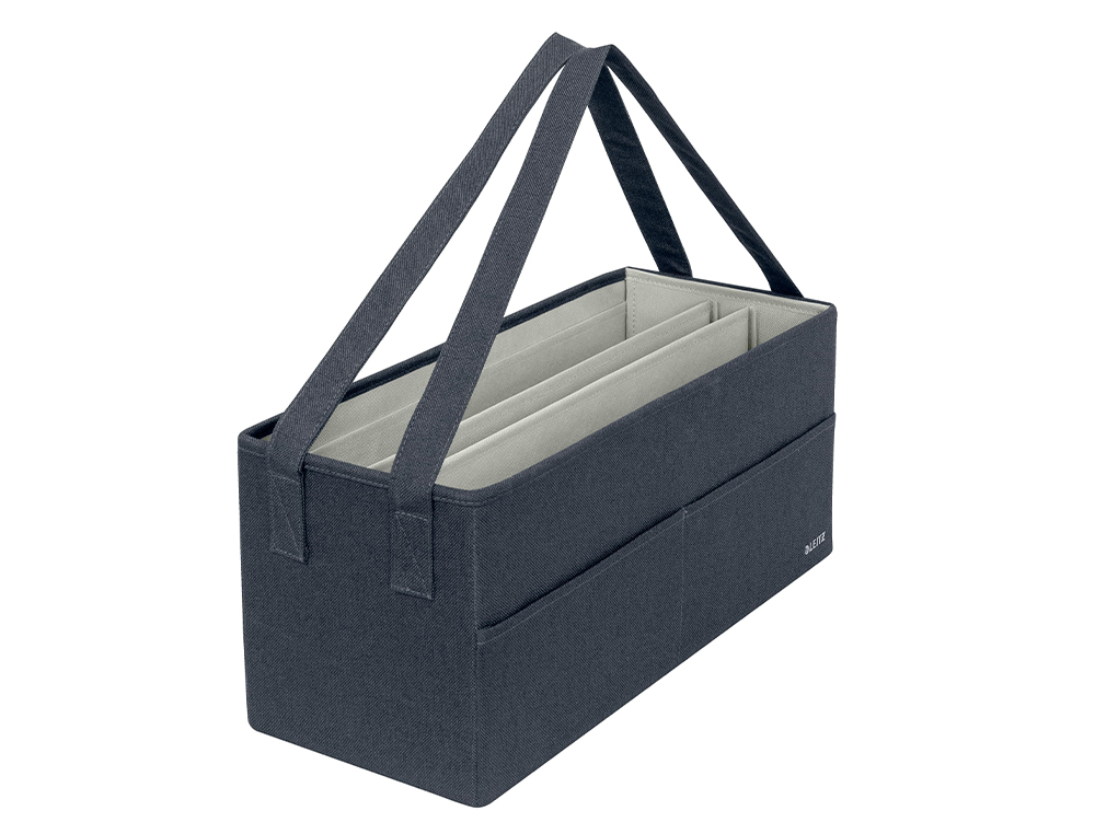 BOLSA DE TRABAJO LEITZ TELA GRIS 465X200X210 MM