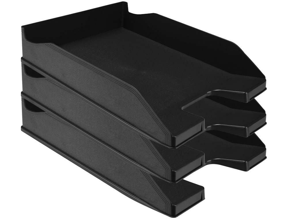 BANDEJA SOBREMESA PLASTICO Q-CONNECT NEGRO OPACO 240X70X340 MM