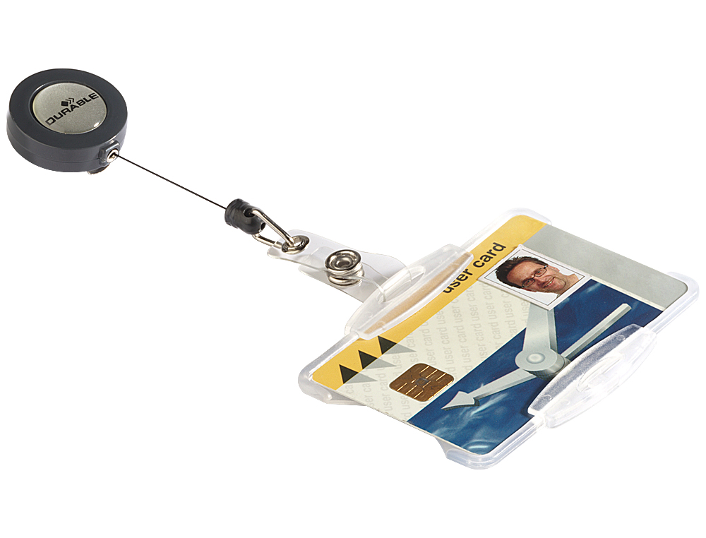 IDENTIFICADOR CON CORDON EXTENSIBLE DURABLE USO VERTICAL/HORIZONTAL 54X85 MM