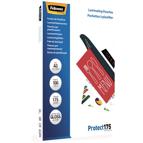 Funda Plastificar Fellowes A3 - 175 micras - 100 unidades